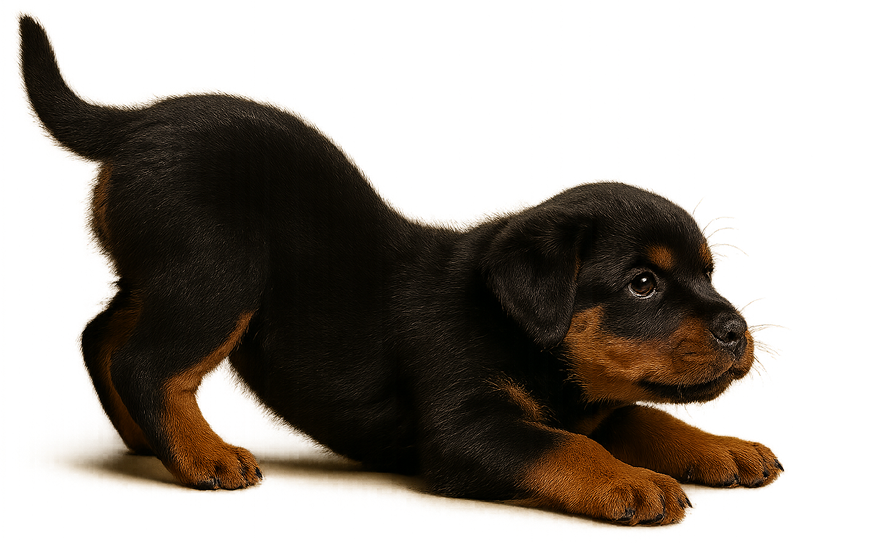 Playful Rottweiler Puppy